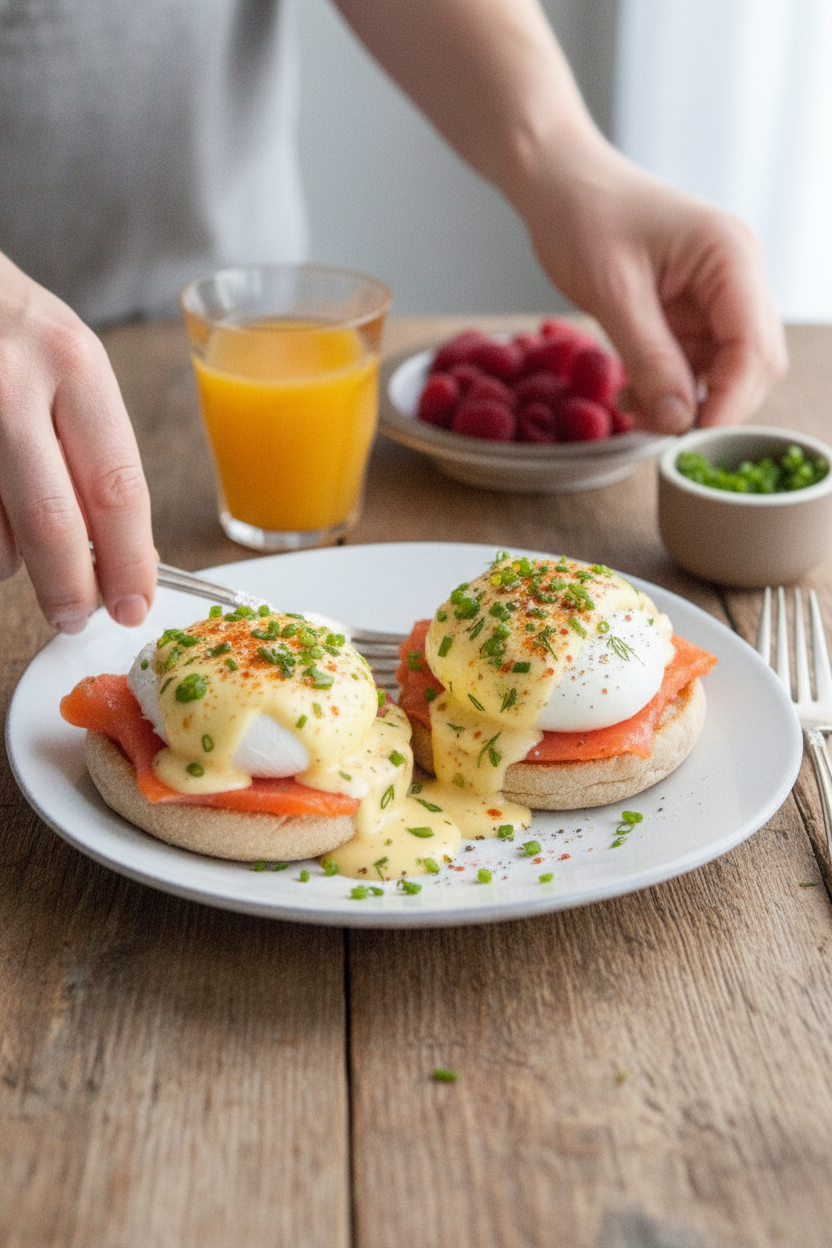 Smoked Salmon Benedict with Dill Hollandaise