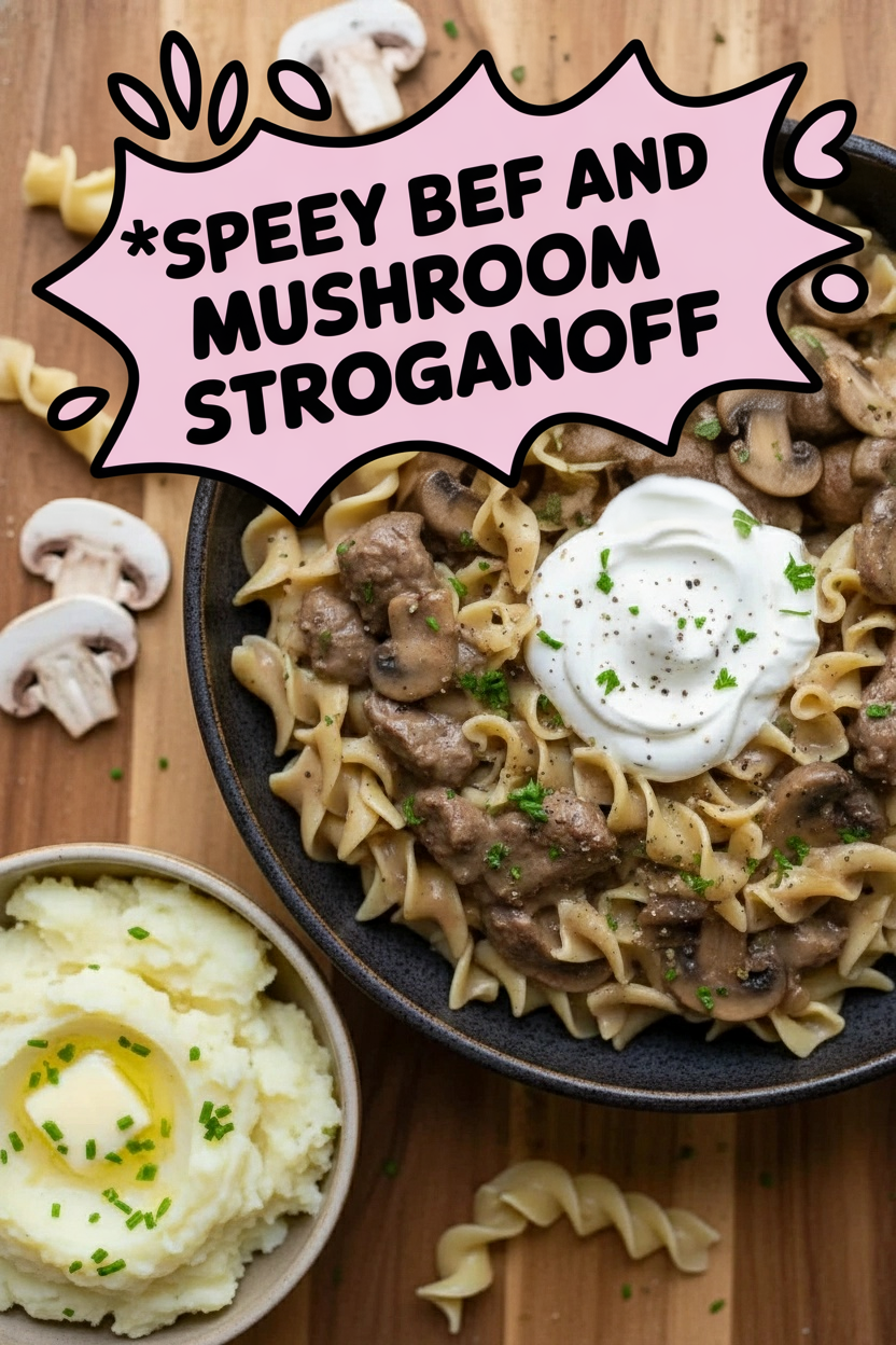 Speedy Beef and Mushroom Stroganoff