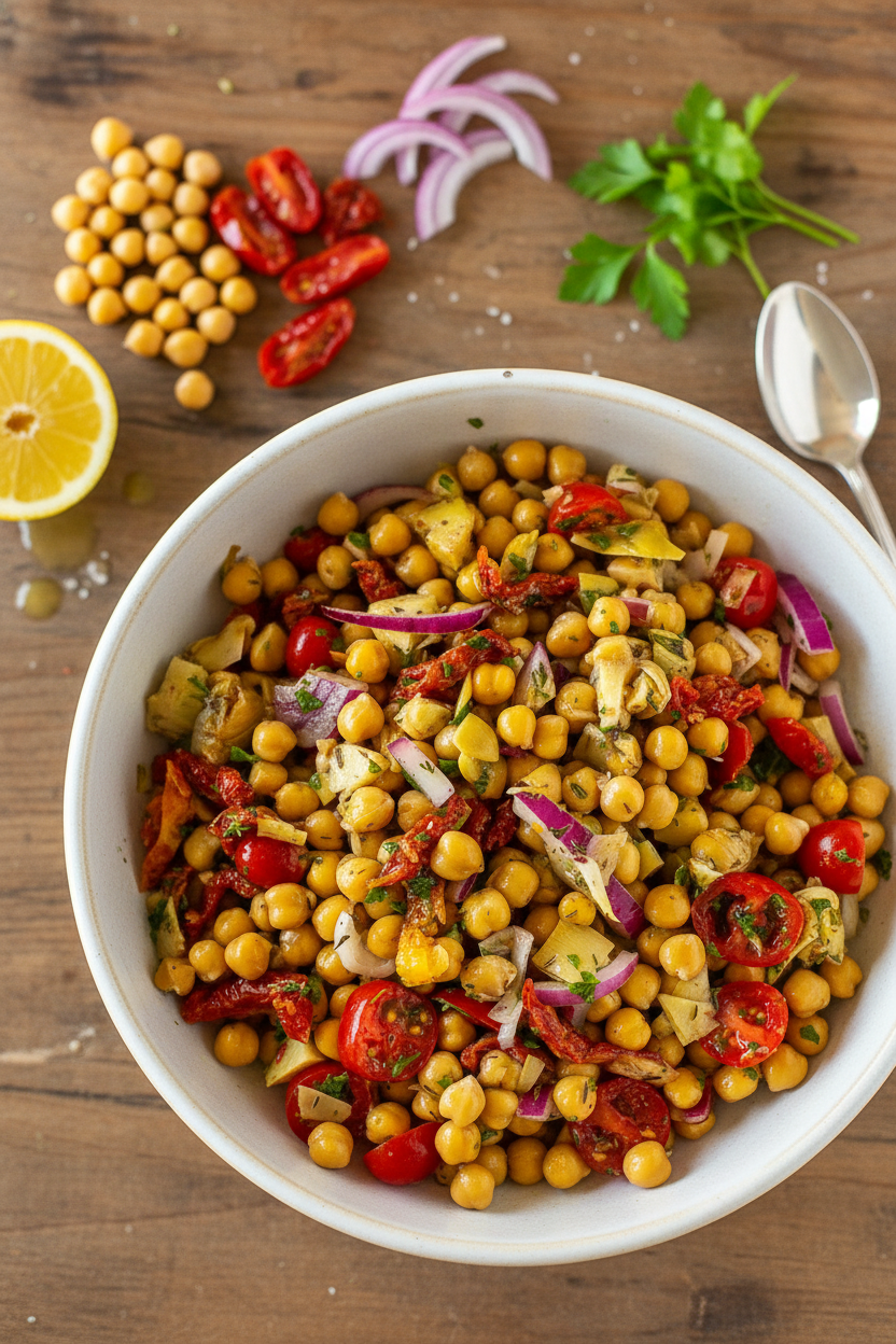 Speedy Mediterranean Chickpea Salad