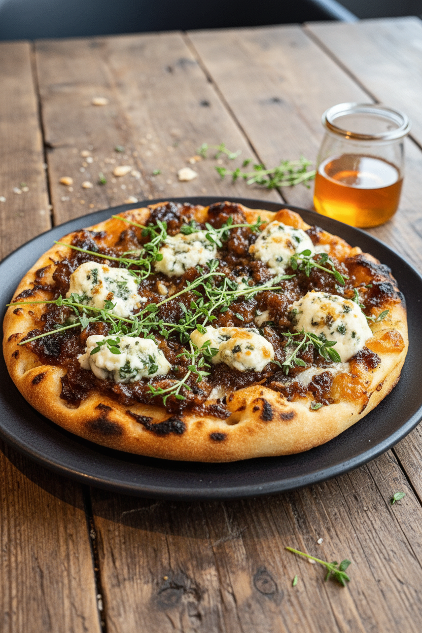 Spicy Sausage and Ricotta Pizza with Hot Honey