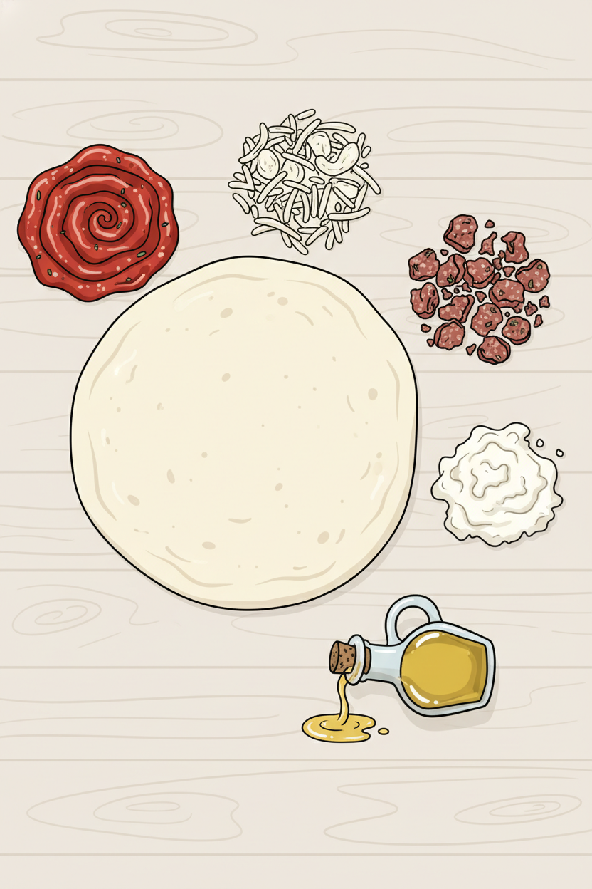 Spicy Sausage and Ricotta Pizza with Hot Honey