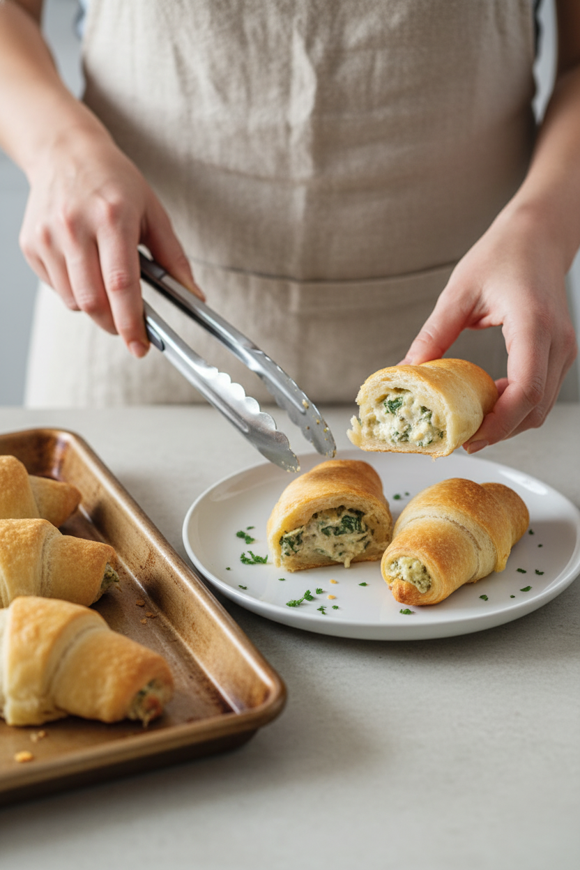 Spinach Artichoke Stuffed Chicken Rolls