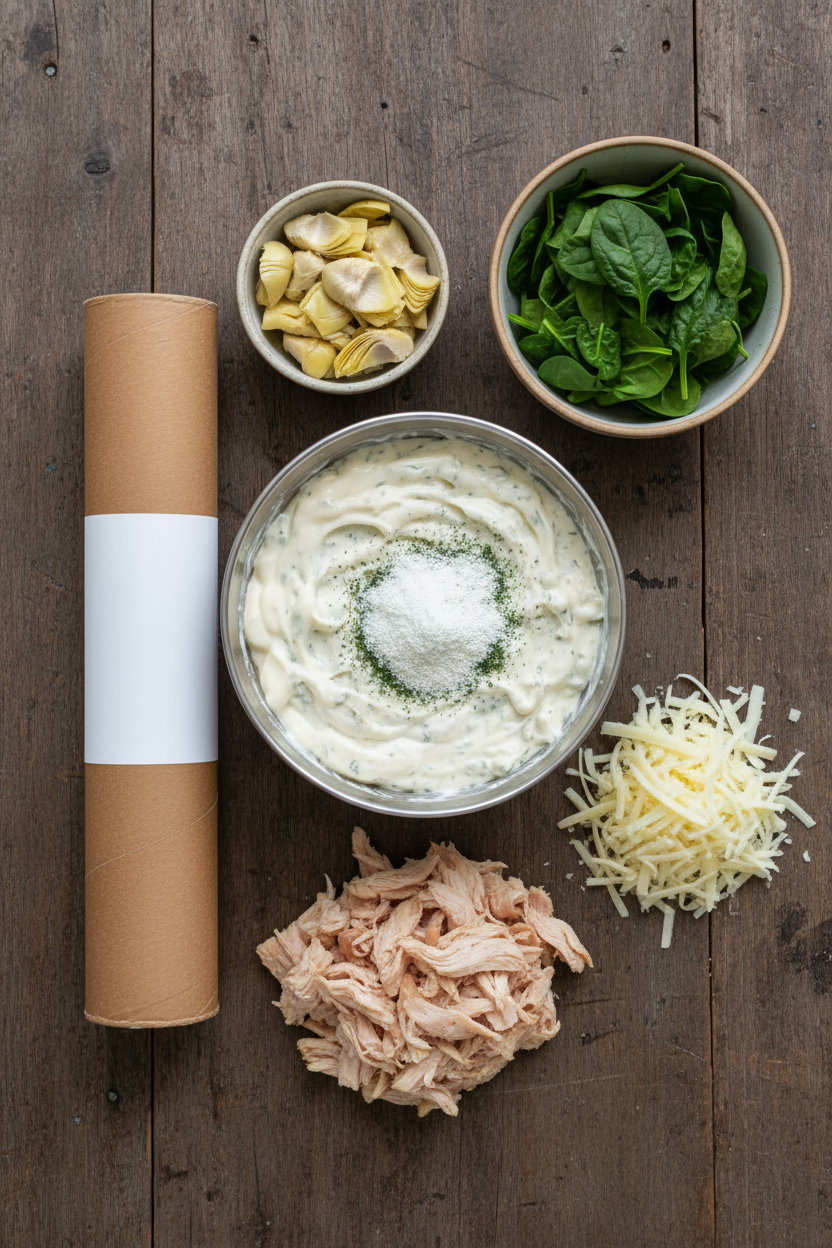 Spinach Artichoke Stuffed Chicken Rolls
