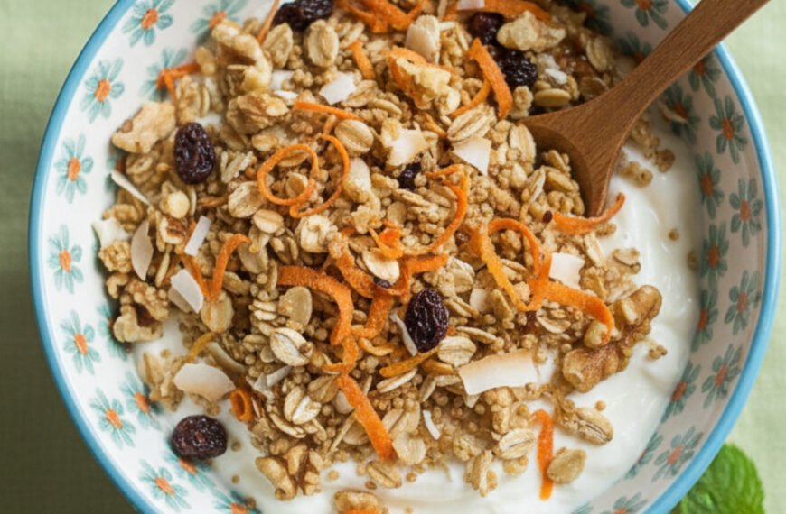 Carrot Cake Granola for Spring Breakfast