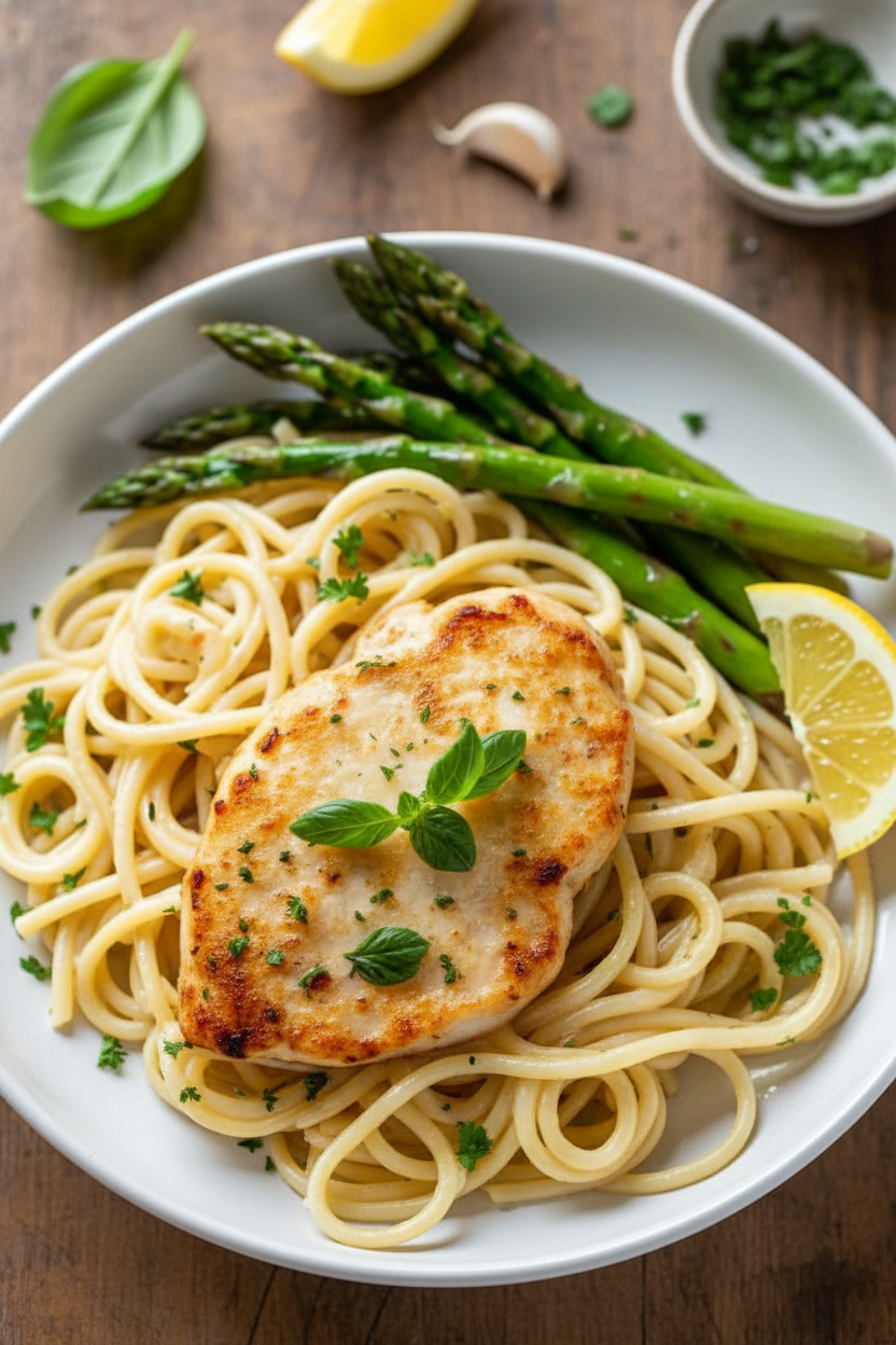 Spring Chicken and Asparagus Pasta
