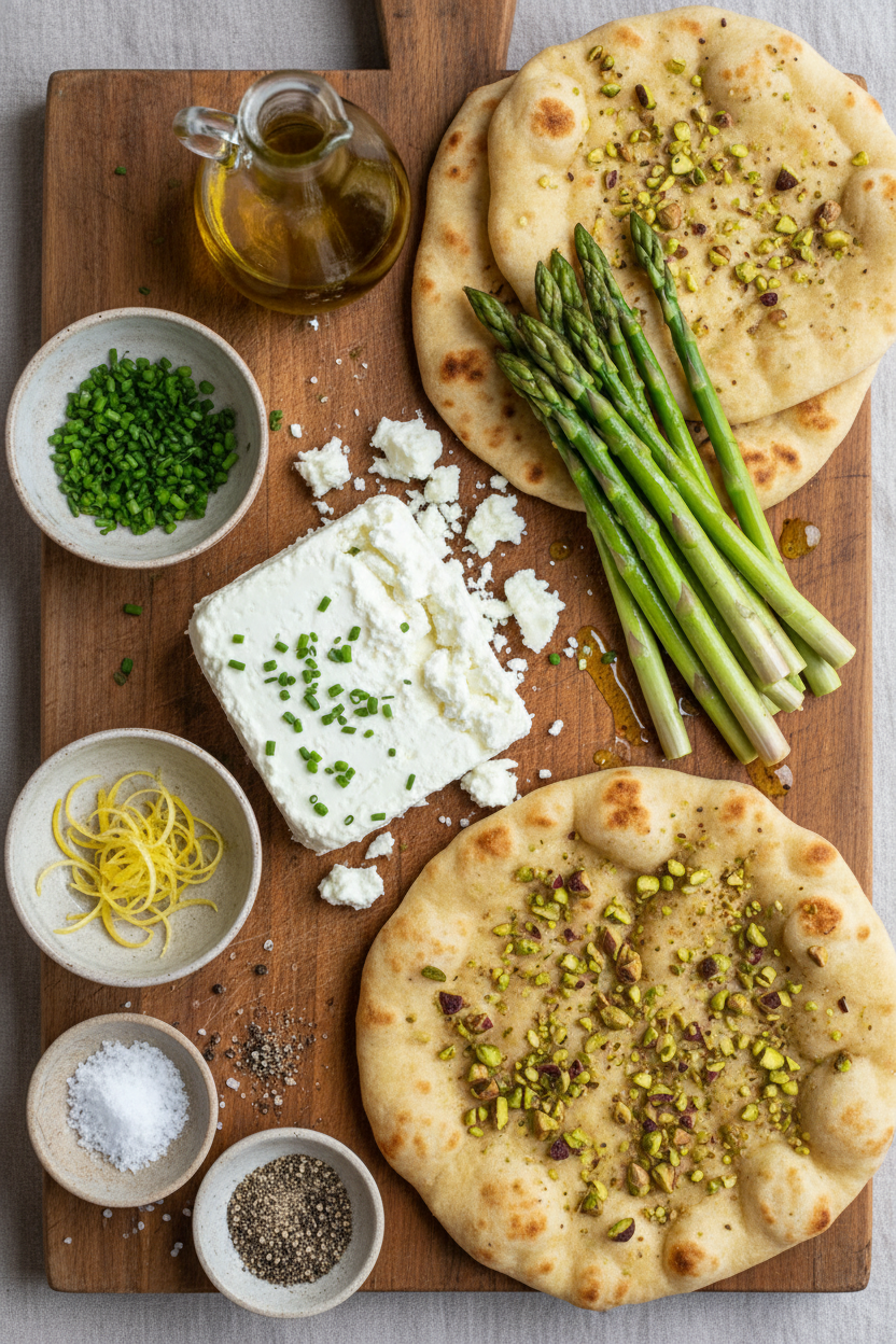 Spring Goat Cheese and Herb Flatbread