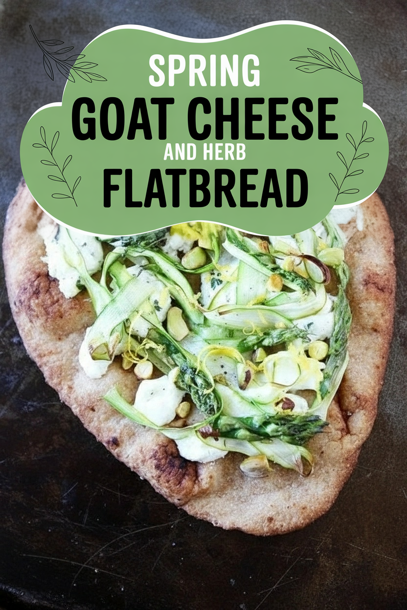 Spring Goat Cheese and Herb Flatbread