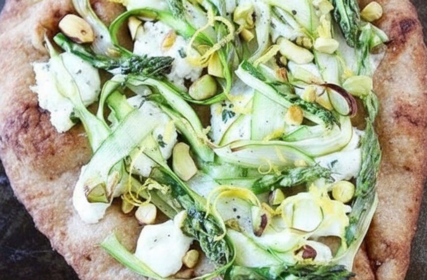 Spring Goat Cheese and Herb Flatbread