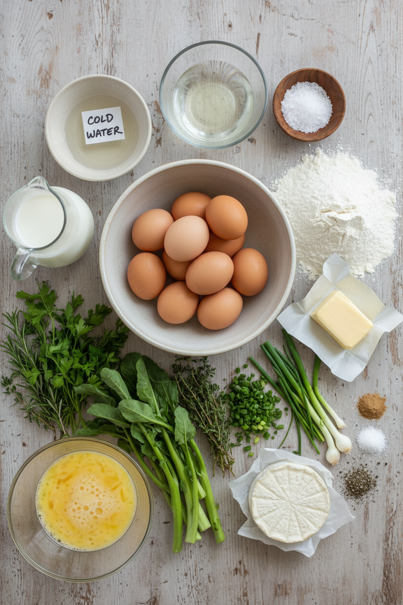 Spring Greens and Goat Cheese Tart