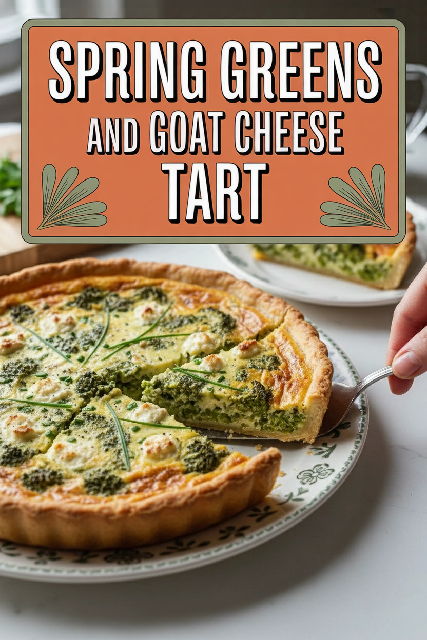 Spring Greens and Goat Cheese Tart