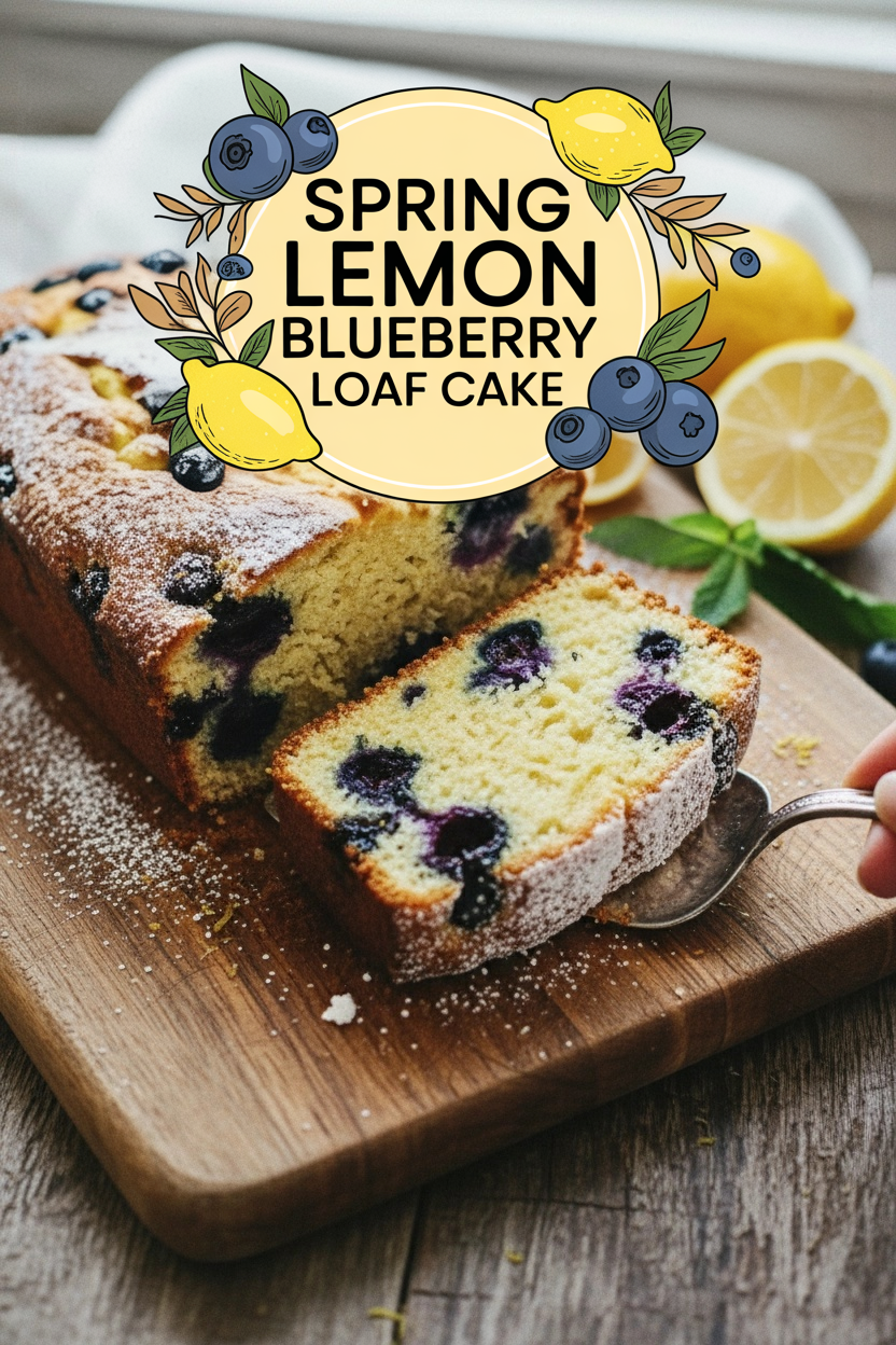 Spring Lemon Blueberry Loaf Cake