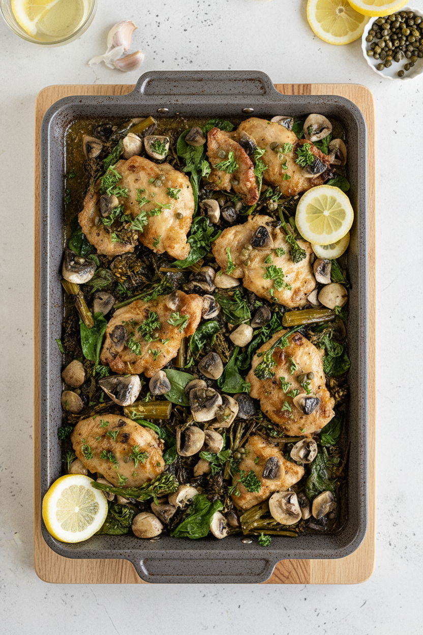 Spring Lemon Chicken with Vegetable Piccata