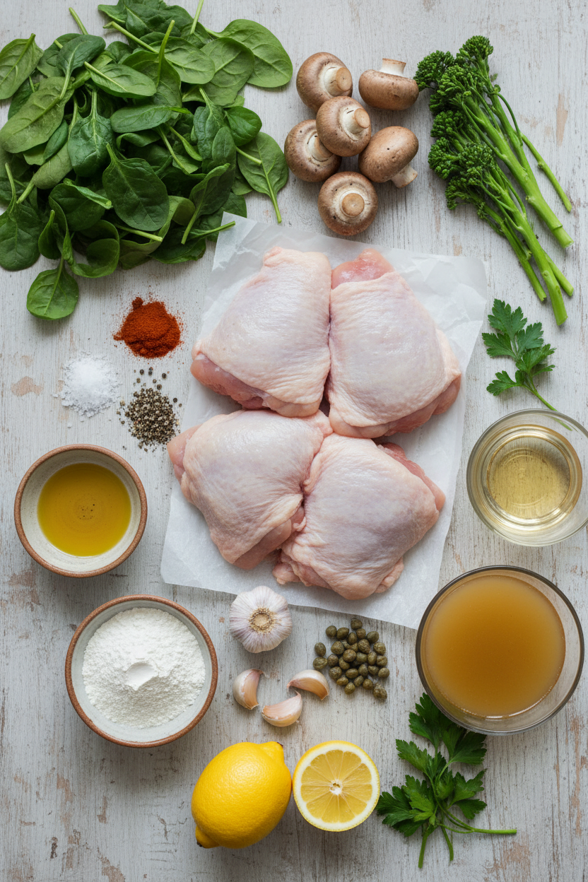 Spring Lemon Chicken with Vegetable Piccata