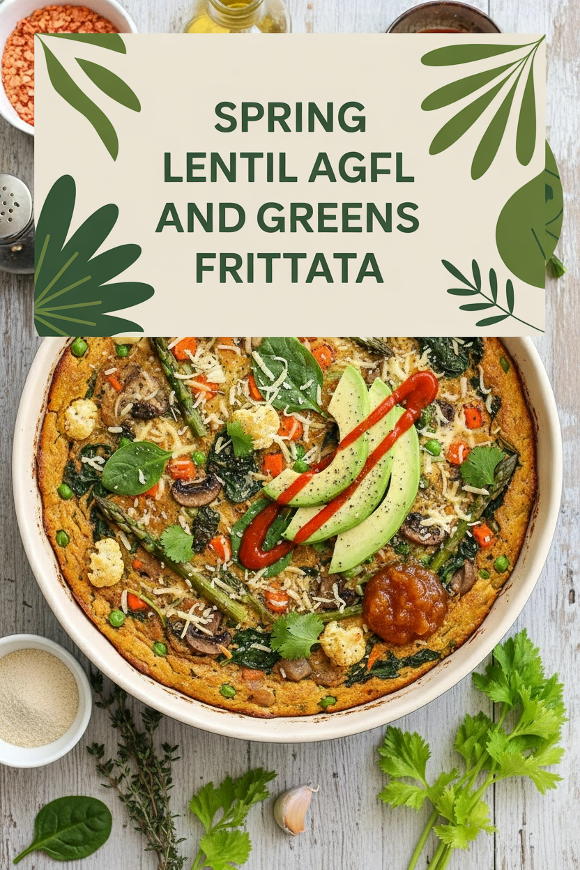 Spring Lentil and Greens Frittata