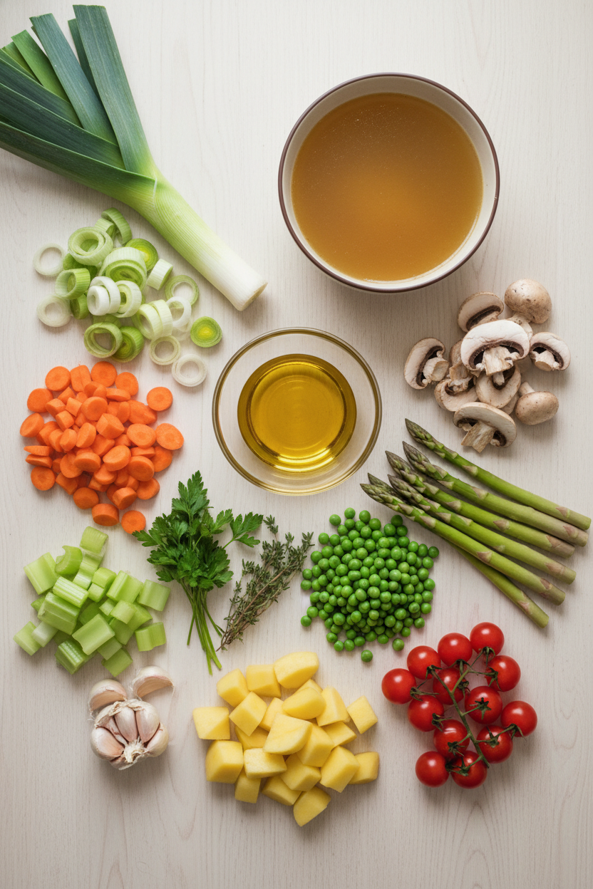 Spring Minestrone with Fresh Garden Vegetables