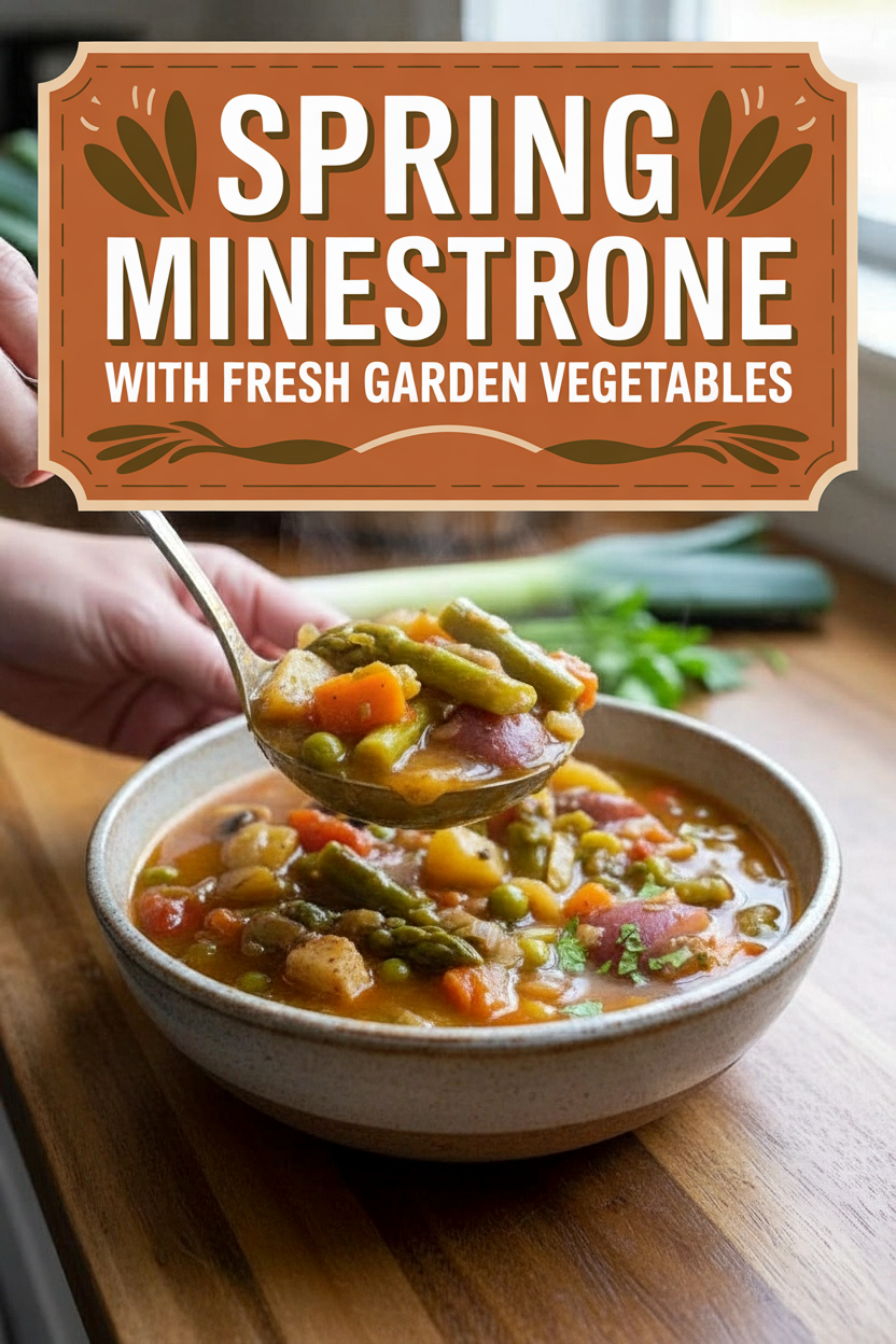 Spring Minestrone with Fresh Garden Vegetables