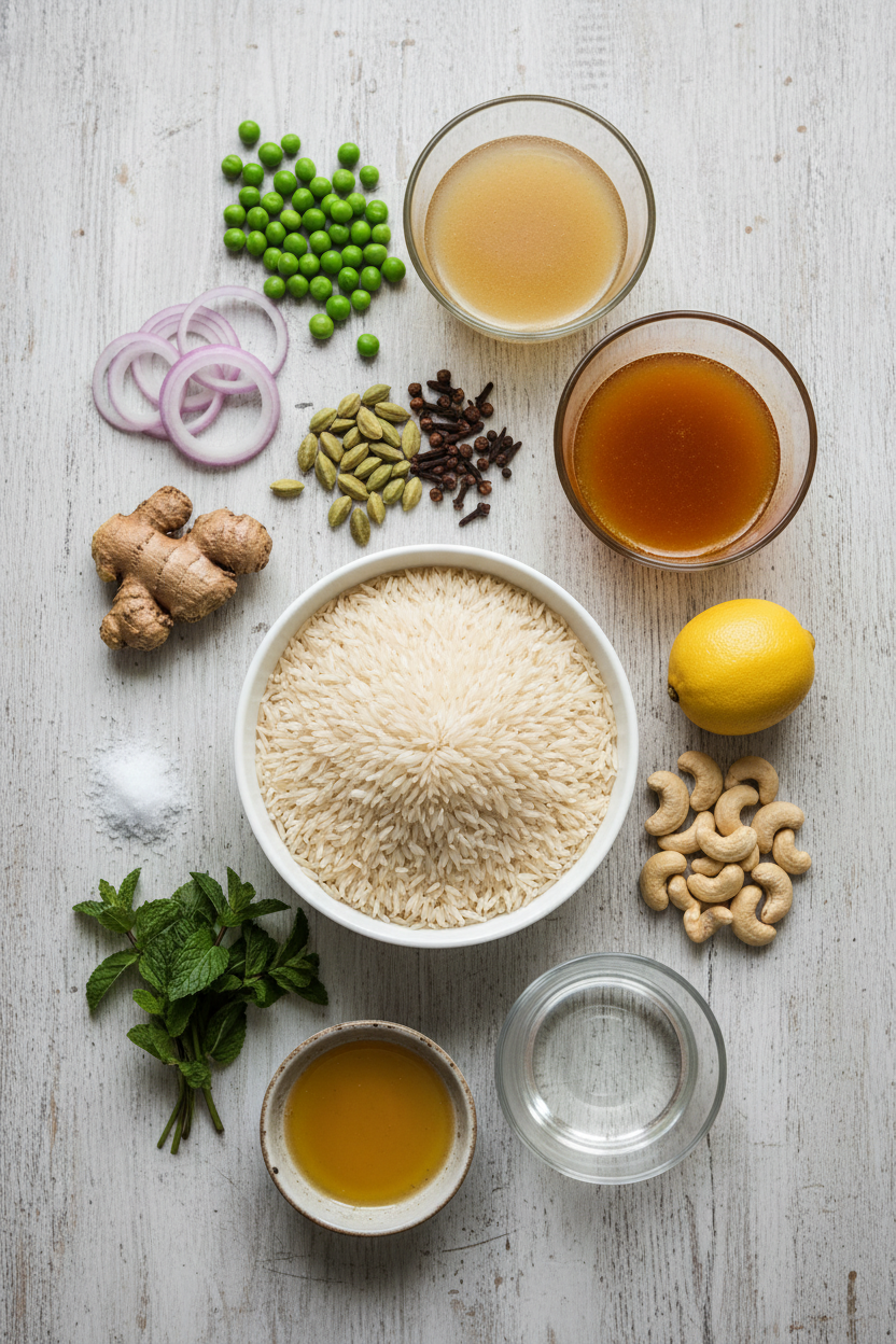 Spring Pea Mint and Lemon Rice
