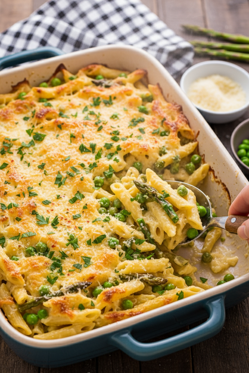 Spring Pea and Asparagus Macaroni