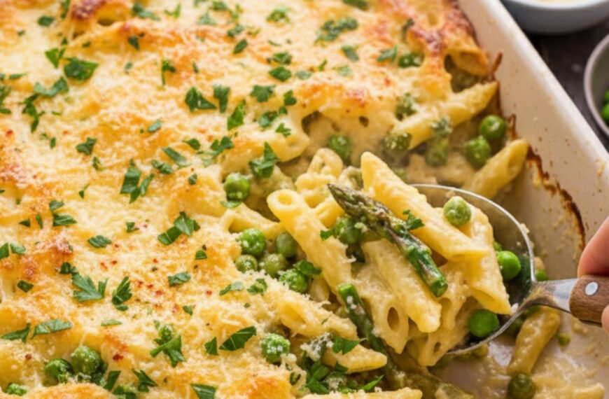 Pea and Asparagus Mac and Cheese