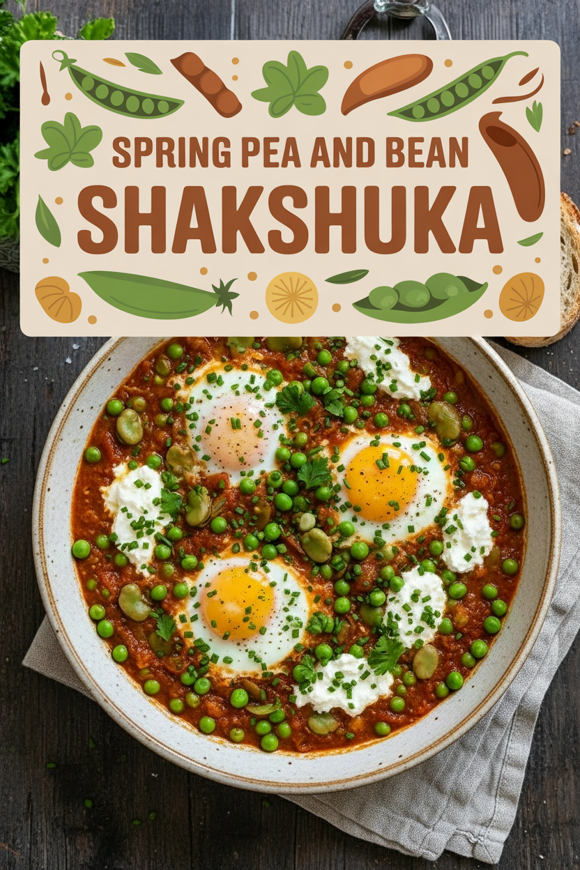 Spring Pea and Bean Shakshuka