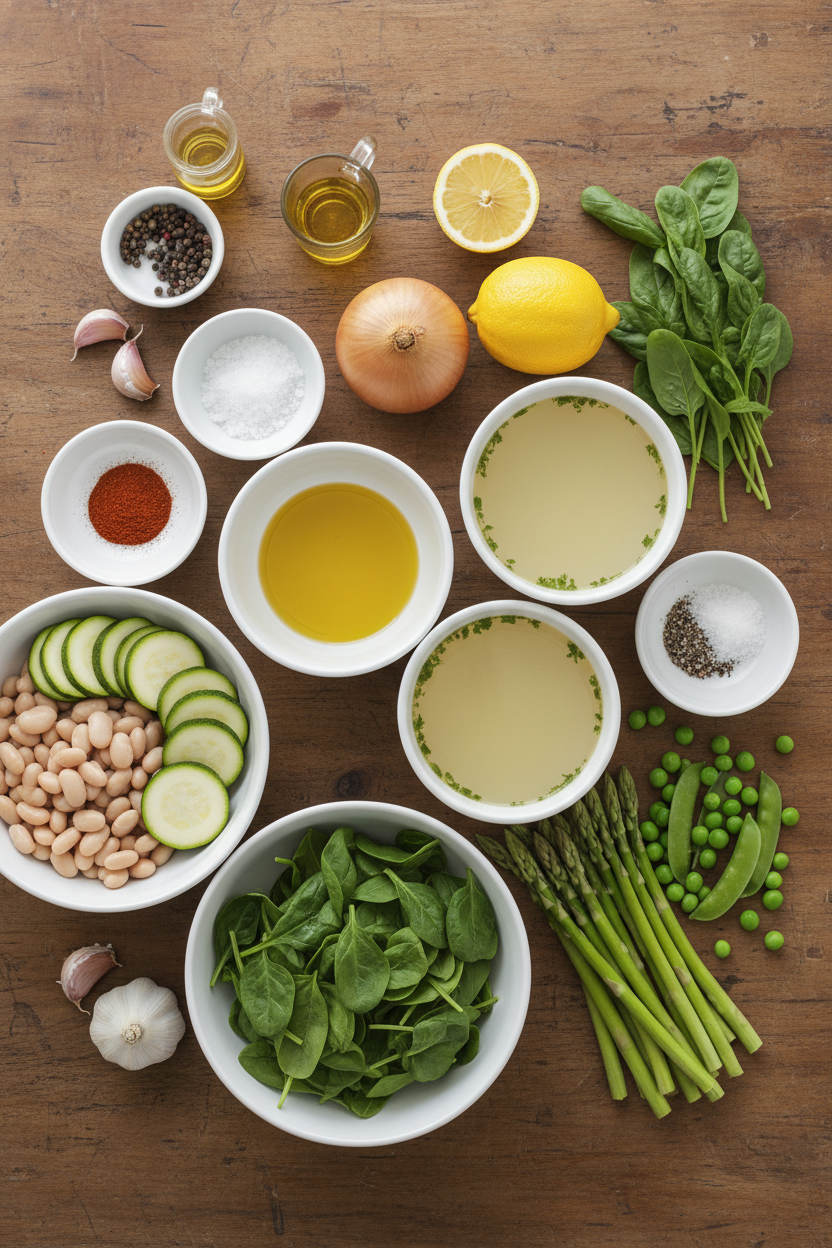 Spring Pea and Greens Minestrone
