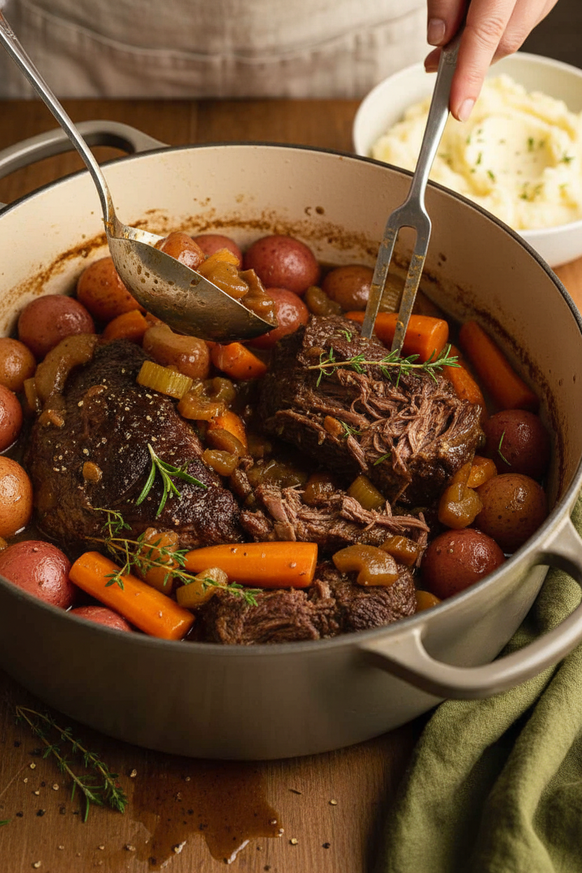 Spring Pot Roast with Carrots and Onions
