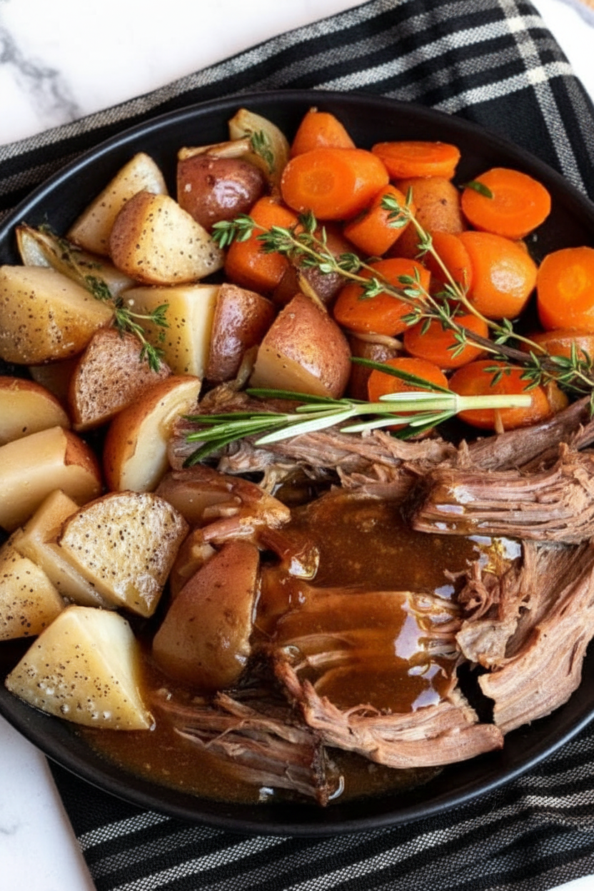 Spring Pot Roast with Honey Glazed Carrots