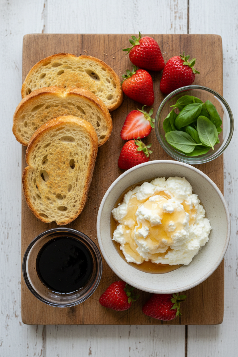 Spring Strawberry Ricotta Toast