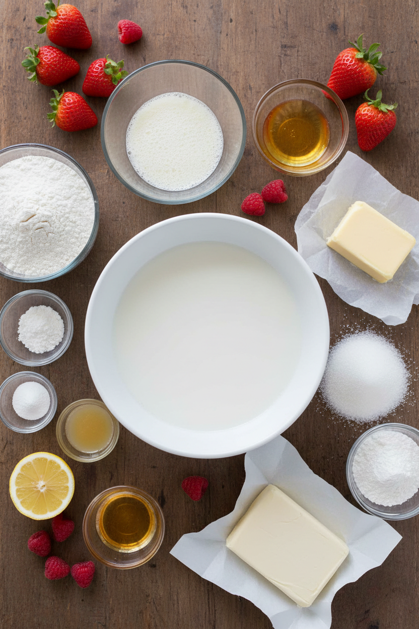 Spring Strawberry Vanilla Snack Cake