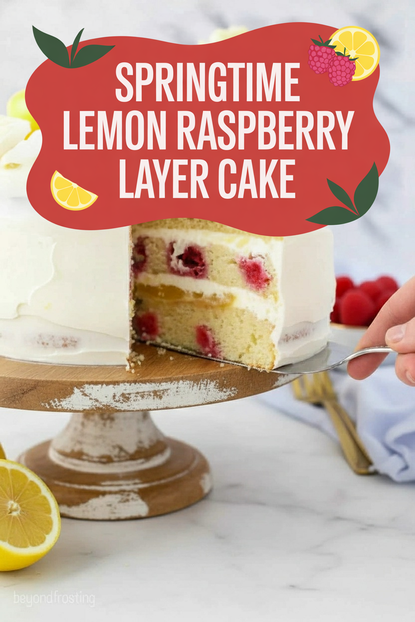 Springtime Lemon Raspberry Layer Cake