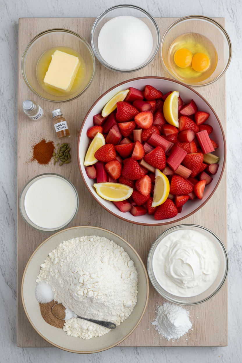 Springtime Rhubarb Compote Cake