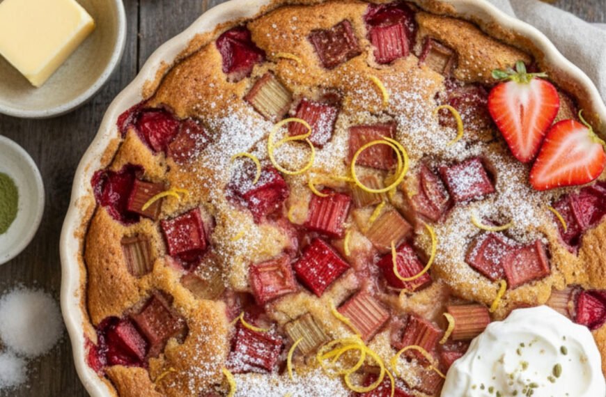Rhubarb Compote Cake for Spring Baking
