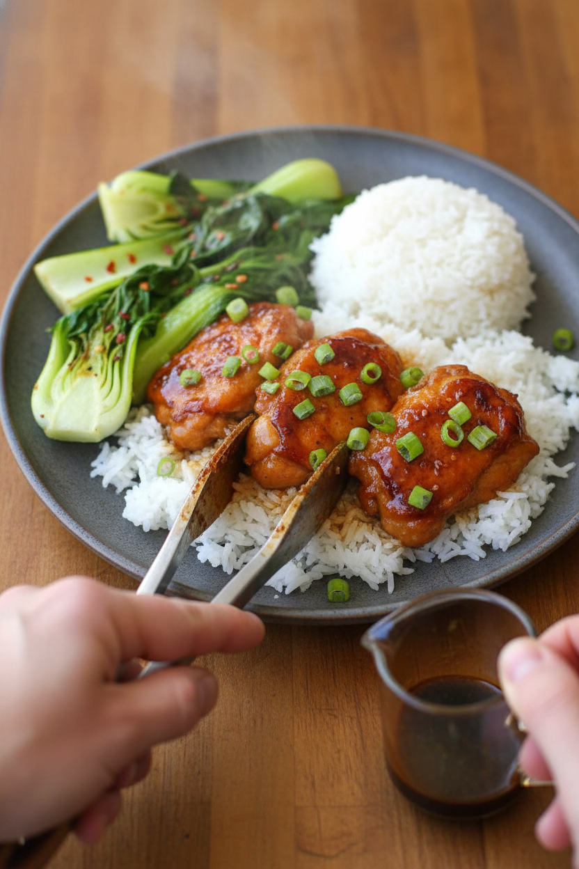 Sticky Glazed Teriyaki Chicken Thighs