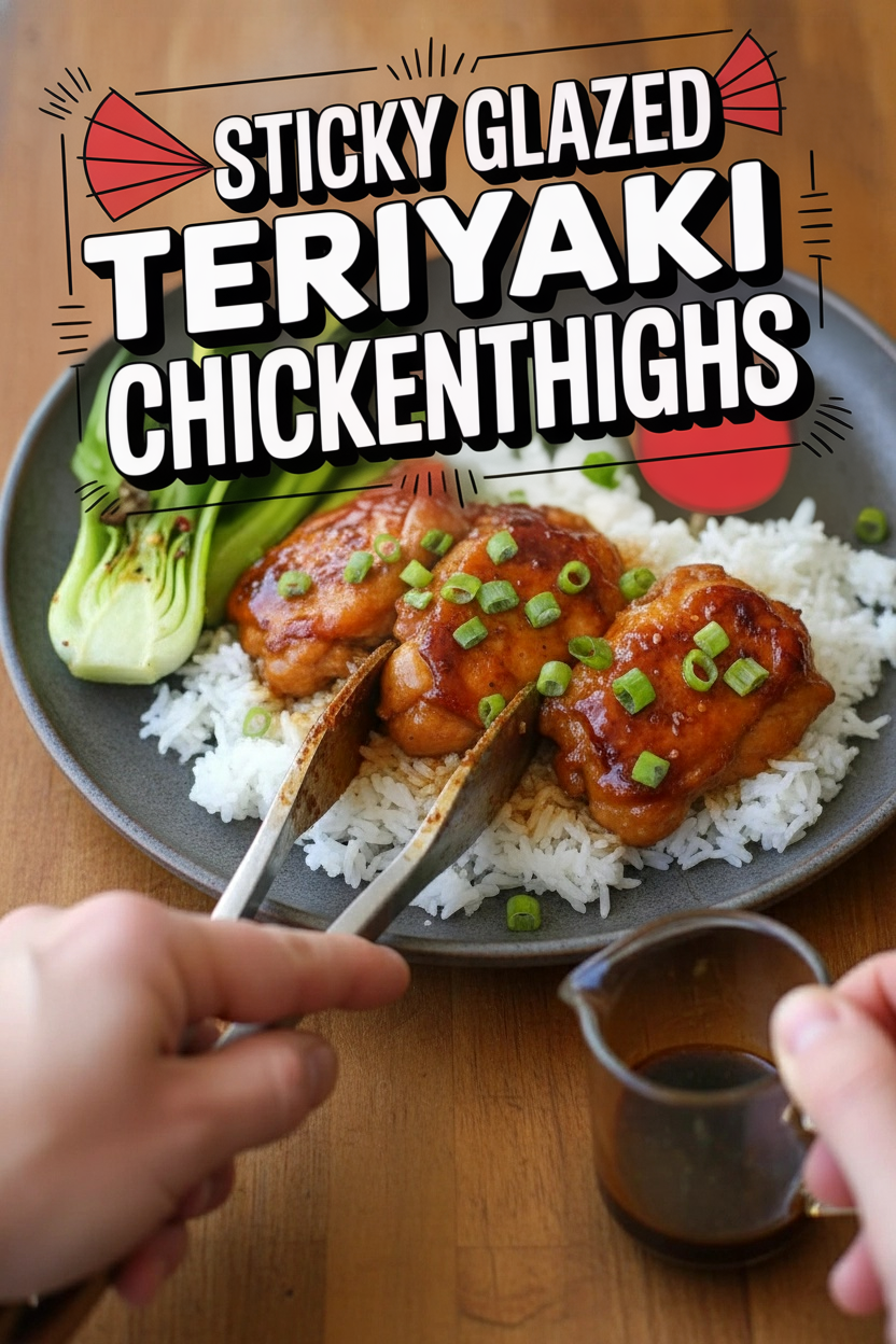 Sticky Glazed Teriyaki Chicken Thighs