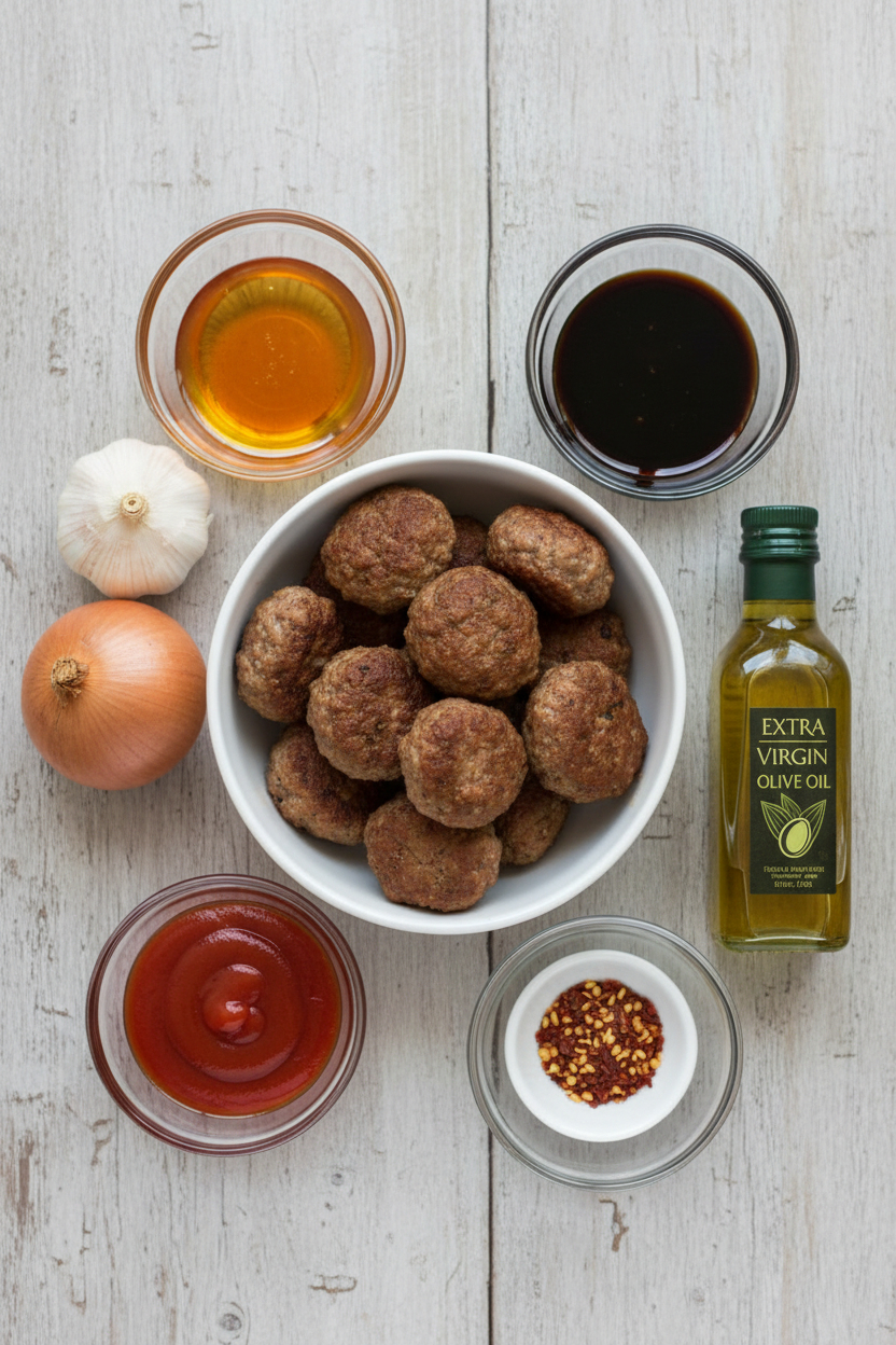 Sticky Honey Garlic Slow Cooker Meatballs