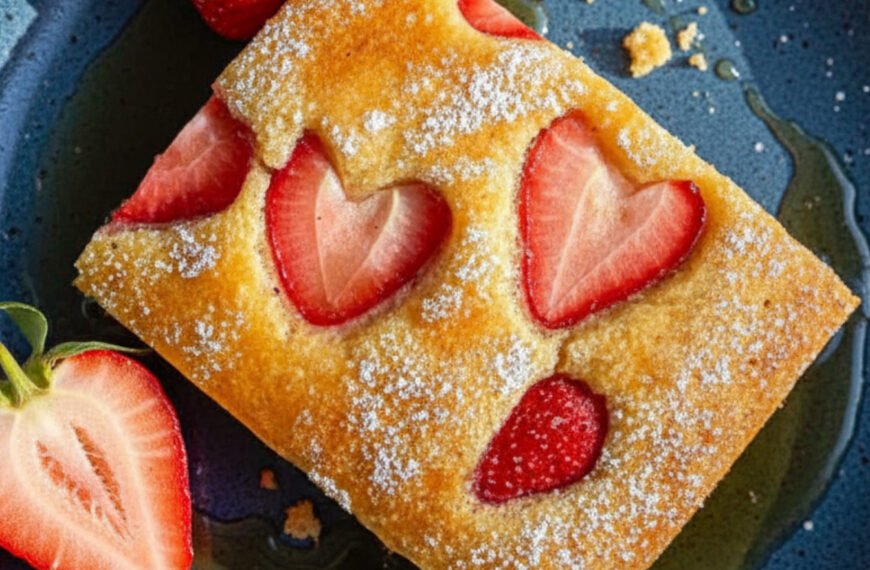 Fresh Strawberry Sheet Pan Pancakes