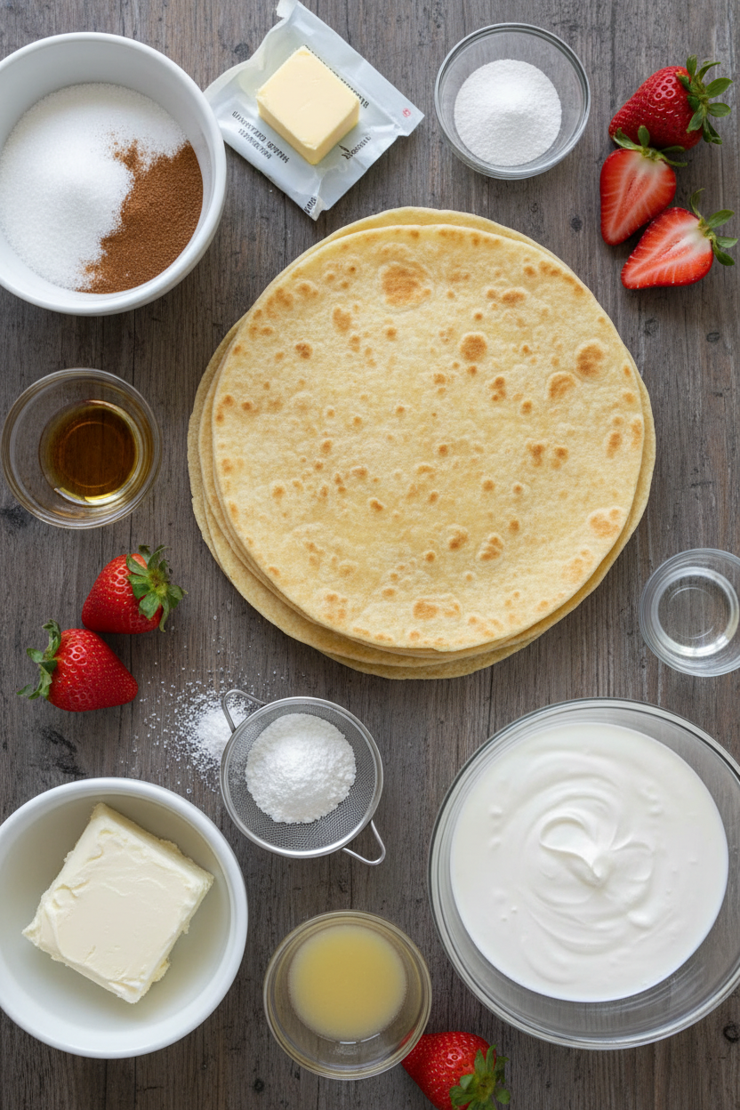 Strawberry Cheesecake Dessert Taco Recipe