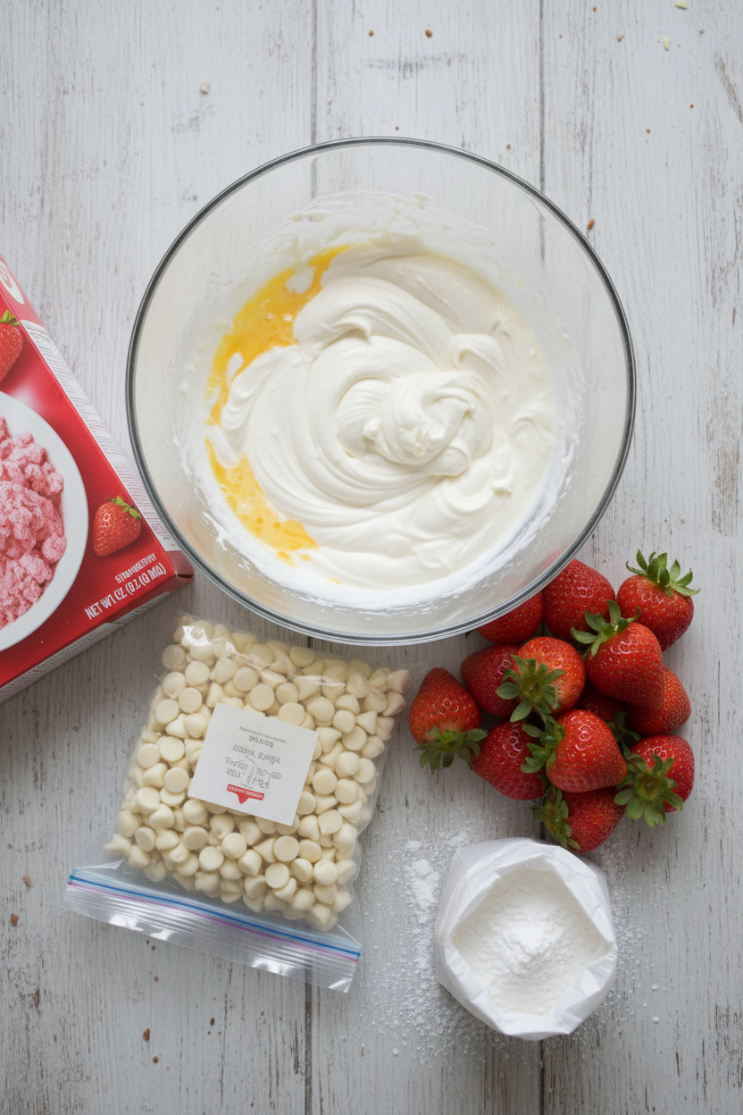 Strawberry Cream Cheese White Chocolate Cake