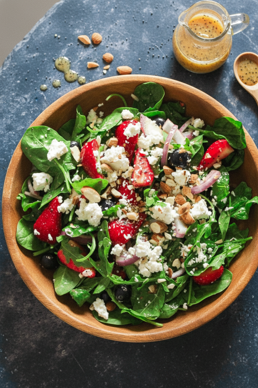 Strawberry Spinach Salad with Poppy Seed Dressing