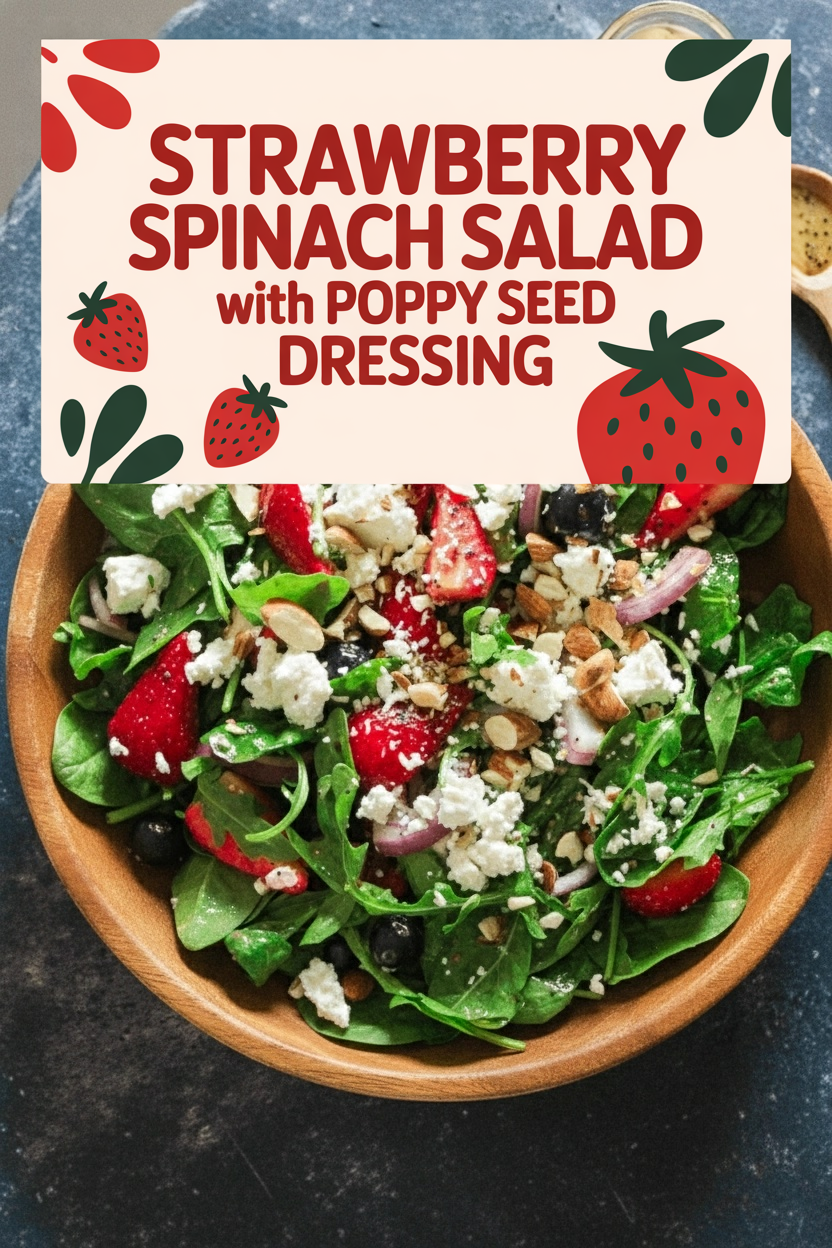Strawberry Spinach Salad with Poppy Seed Dressing