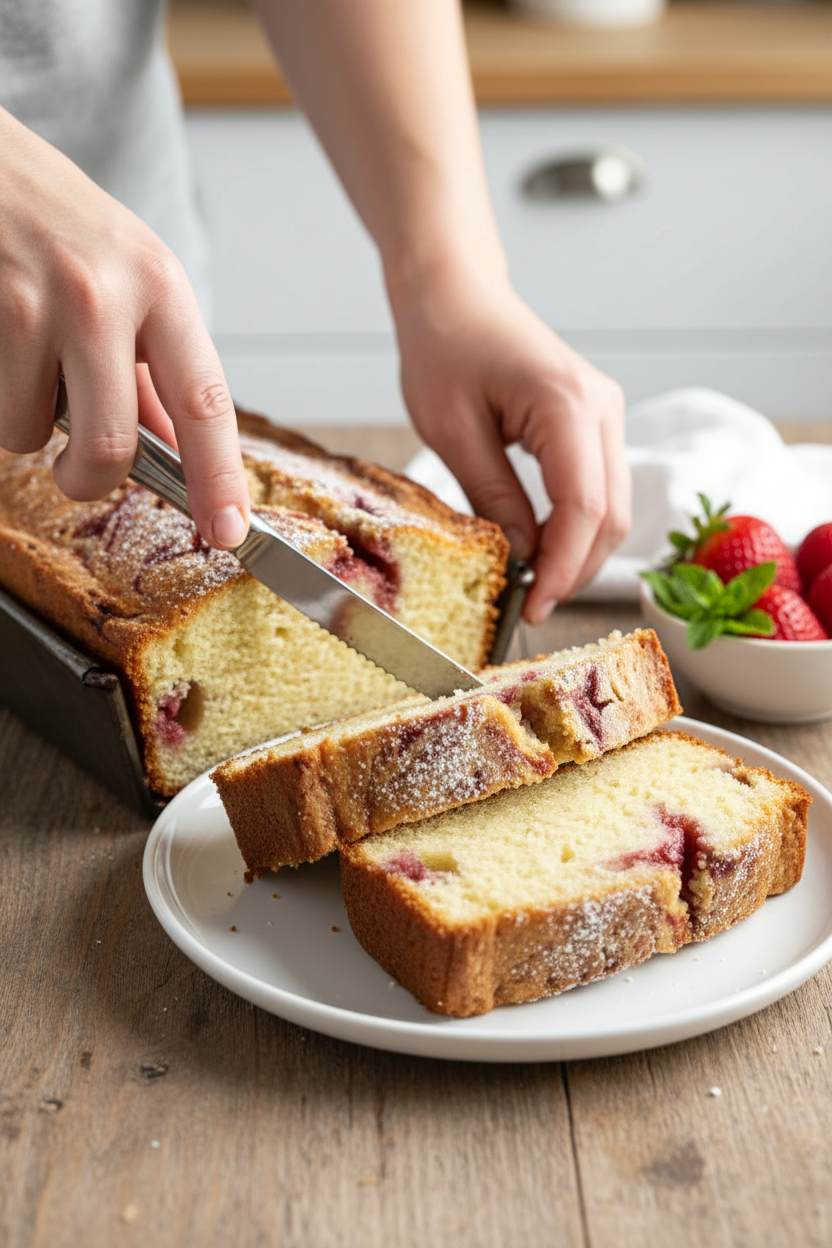 Strawberry Swirled Pound Cake Perfection