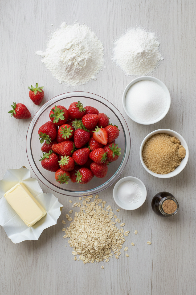 Summer Strawberry Oat Crumble