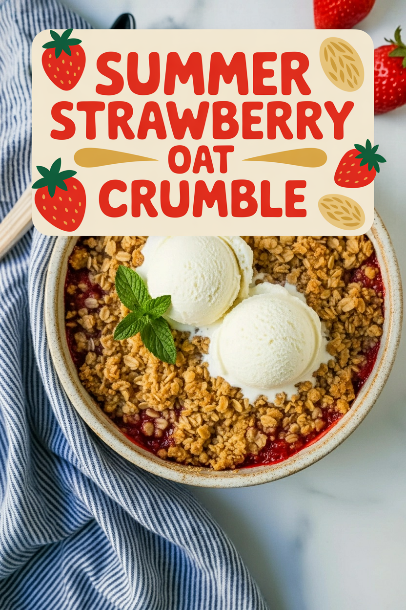 Summer Strawberry Oat Crumble