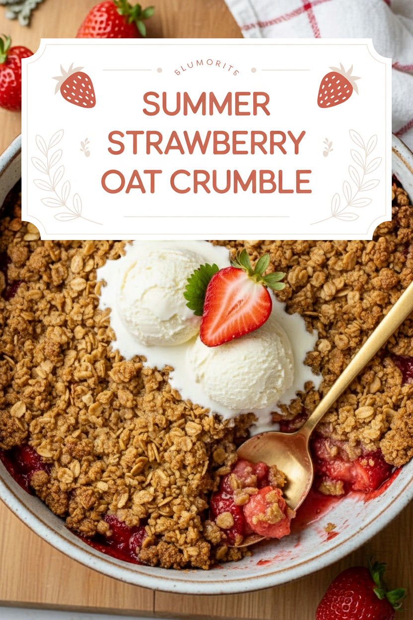 Summer Strawberry Oat Crumble