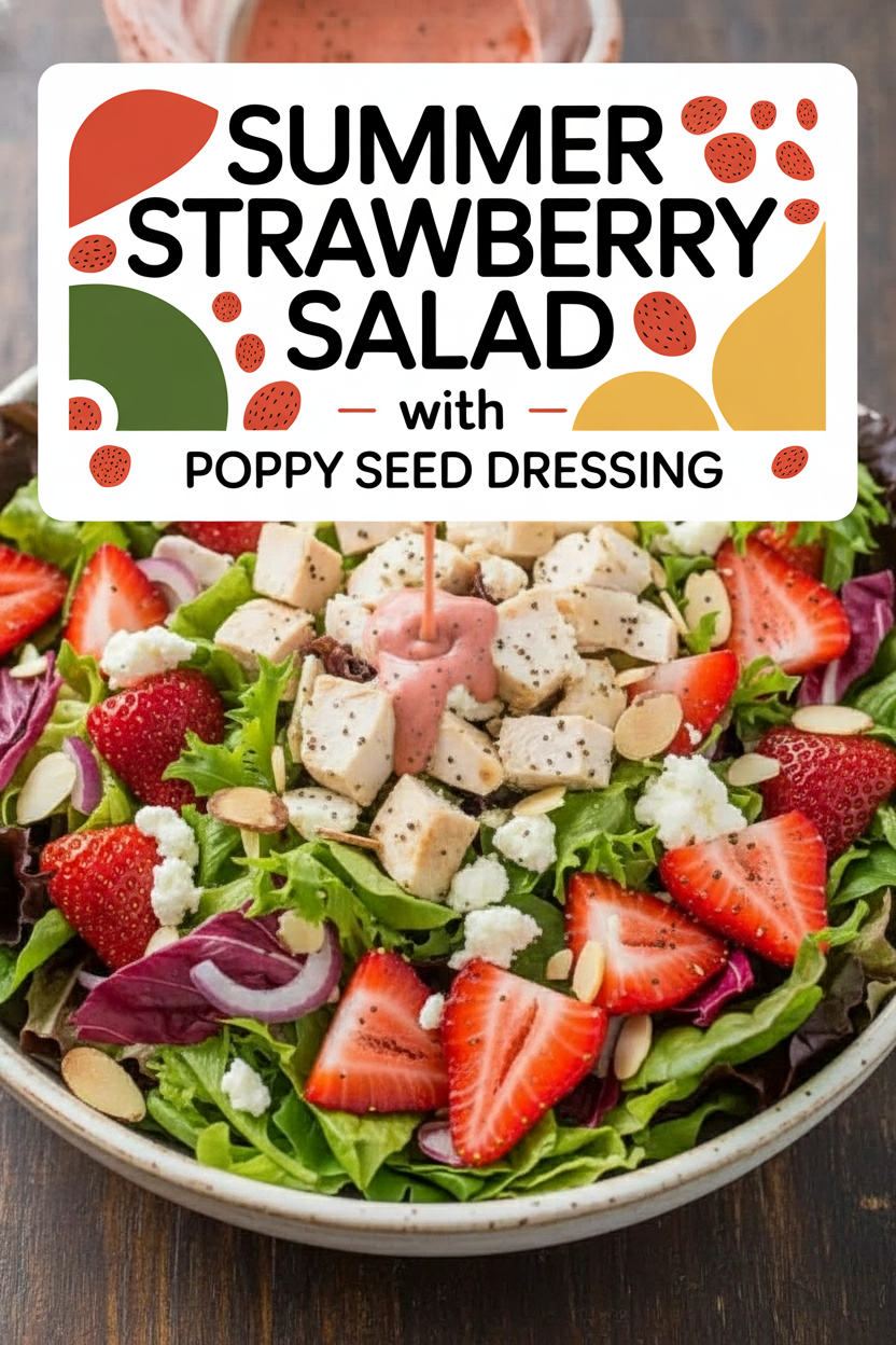 Summer Strawberry Salad with Poppy Seed Dressing