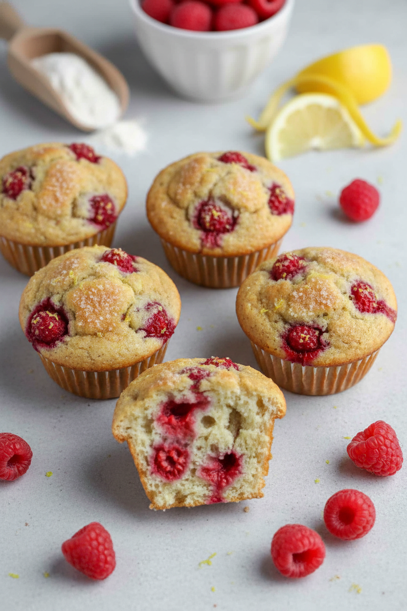 Sunrise Lemon Raspberry Muffins