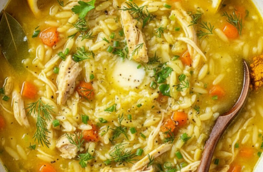 Sunshine Lemon Chicken Orzo Soup