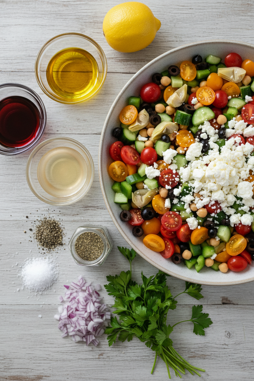Sunshine Mediterranean Chickpea Lunch Salad