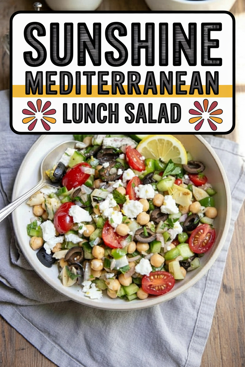 Sunshine Mediterranean Chickpea Lunch Salad