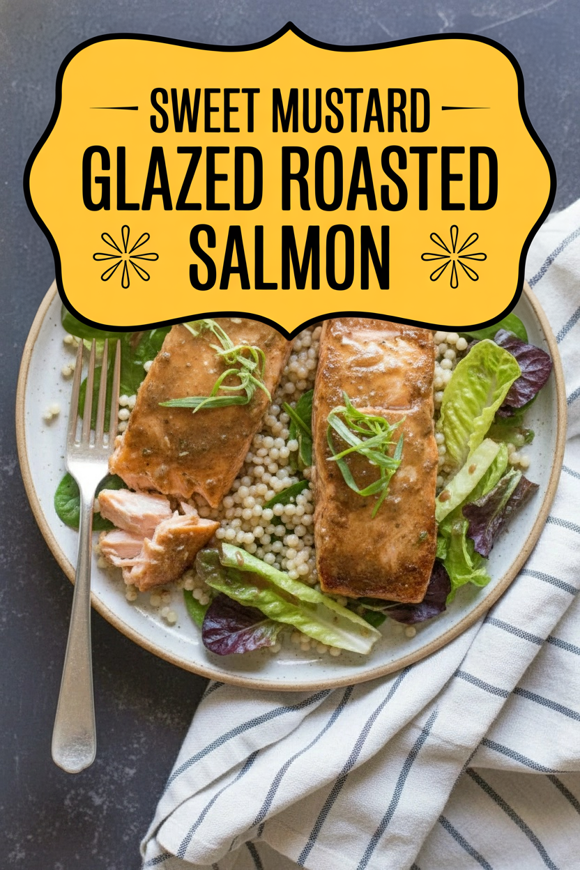 Sweet Mustard Glazed Roasted Salmon